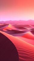 fotografie di deserto di superfici, buio rosa e rosso. ai generativo