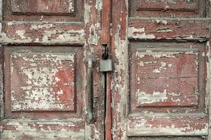 porta in legno vintage da vicino foto