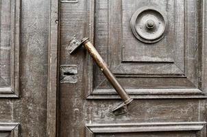 porta in legno vintage da vicino foto