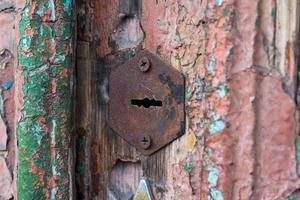 porta in legno vintage da vicino foto