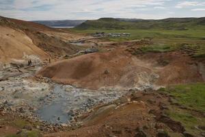 area geotermica di seltun nella penisola di krysuvik reykjanes islanda