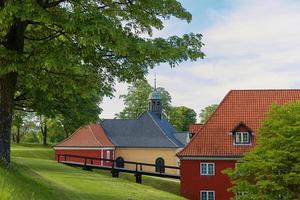 case rosse nella storica fortezza kastellet a copenaghen foto