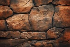 roccia astratto caldo buio Marrone parete sfondo. ai generativo foto