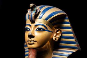 antico egiziano Faraone statua. neurale Rete ai generato foto