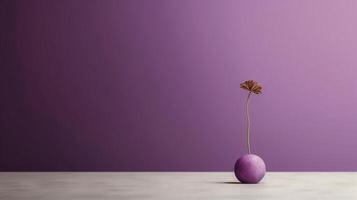un' sbalorditivo Immagine di un' minimalista viola, in mostra il magico eleganza trovato nel semplicità. ai generativo foto
