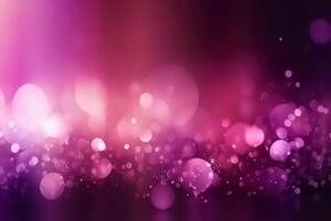 un' sfocato viola luce, rosa leggero astratto sfondo con bokeh incandescenza, illustrazione. ai generativo foto