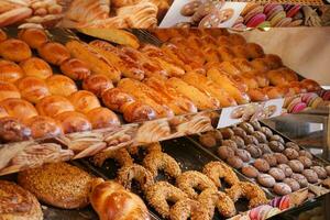 biologico pane a agricoltori mercato nel Istanbul . foto