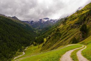 passo rombo lungo il confine tra austria e italia foto