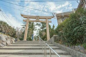 sakurashima, kyushu, giappone - ottobre 22, 2018 tsukiyomi santuario foto