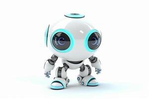 carino robot su bianca sfondo per decorare progetto bianca sfondo contenuto. generativo ai foto