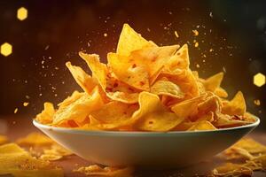 messicano nachos. illustrazione ai generativo foto
