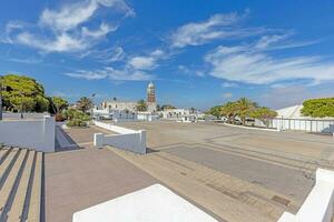 panoramico immagine di storico insediamento teguise su canarino isola Lanzarote foto