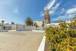 panoramico immagine di storico insediamento teguise su canarino isola Lanzarote foto