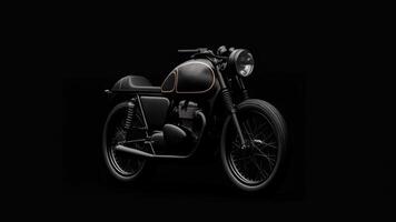 buio Vintage ▾ motociclo logo generativo ai foto