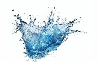 acqua, acqua spruzzo isolato su bianca sfondo ai generativo, acqua spruzzo finto su foto