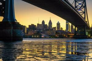 Filadelfia centro città orizzonte, paesaggio urbano di Pennsylvania foto