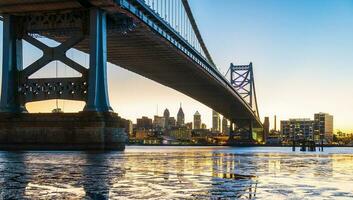 Filadelfia centro città orizzonte, paesaggio urbano di Pennsylvania foto