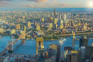 paesaggio urbano di centro brooklyn orizzonte a partire dal Manhattan nuovo York città foto