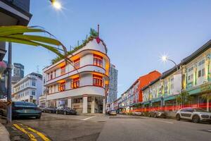 centro città orizzonte, paesaggio urbano di Singapore foto