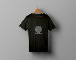 mockup di t-shirt nera foto