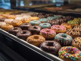 il delizioso dettagli di ciambelle nel Schermo foto