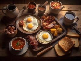 il mattina glorie di un' classico inglese prima colazione foto