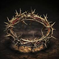 il corona di spine di Gesù Cristo . ai generativ. foto