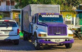 puerto escondido oaxaca Messico 2023 messicano camion camion carico trasportatore consegna macchine puerto escondido Messico. foto