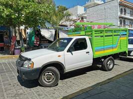 puerto escondido oaxaca Messico 2023 messicano consegna Raccogliere camion auto 4x4 fuori strada veicoli Messico. foto