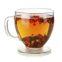 bicchiere tazza di caldo aromatico tè isolato su bianca sfondo, creare ai foto