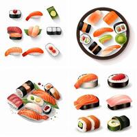 Sushi tradizionale giapponese cibo. ai generato foto