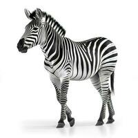 zebra isolato su bianca sfondo, creare ai foto