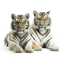 tigre isolato su bianca sfondo, creare ai foto