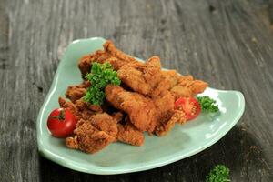 caraage, fatti in casa in profondità fritte chiken foto