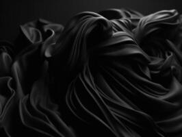 nero astratto sfondo lusso stoffa elegante tessuto per sfondo creato con generativo ai tecnologia. foto