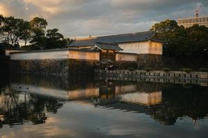 castello di edo a tokyo, giappone in inverno foto