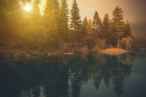 mattina a il lago foto