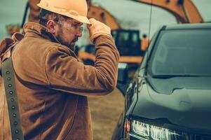 difficile cappello zona costruzione lavoratore Il prossimo per il suo Raccogliere camion foto