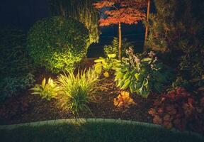 giardino ambientale illuminazione foto