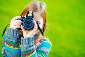 ragazza assunzione immagini di dslr foto