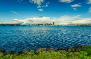 panorama sullo skyline di Seattle foto