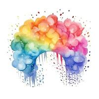 acquerello arcobaleno. illustrazione ai generativo foto