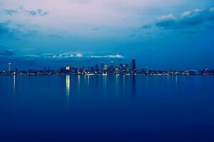 panorama sullo skyline di Seattle foto