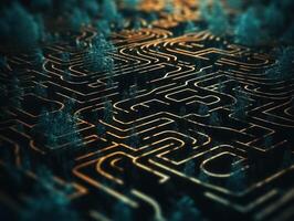 labirinto labirinto creato con generativo ai tecnologia foto