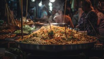 grigliato frutti di mare e carne, cucinato con Spezia e freschezza generato di ai foto