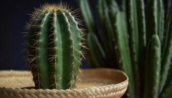 spinoso Pera cactus picchi pericoloso bellezza all'aperto generato di ai foto