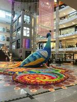 bukit Bintang, Malaysia novembre 1, 2018 il kolam o riso arte per indù Festival di Deepavali a padiglione centro commerciale. è uno di il maggiore e grandioso Questo anno. foto