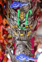giorgio, penang, malesia-febbraio 03, 2022- colorato decorato preghiera grande joss bastoni a dea di misericordia tempio. foto