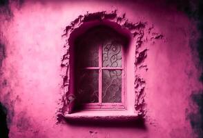 foto rosa strutturato sfondo con finestra ombra ai generato