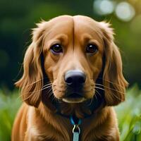 carino Marrone cane ritratto foto di generativo ai